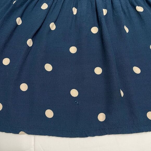 Faithfull The Brand Ronja Polka Dot Babydoll Dress Blue and White Size 4 Small - Picture 8 of 13